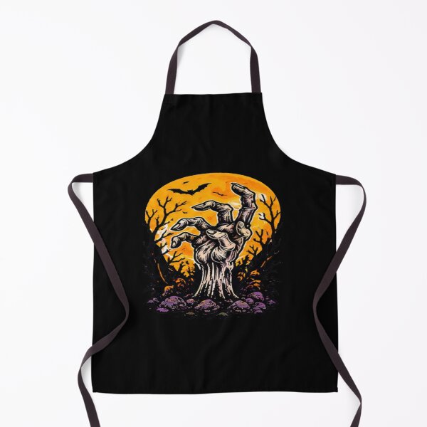Item preview, Zombie Hand Rising Moon Bat Halloween Horror Art designed and sold by Custom Crest.