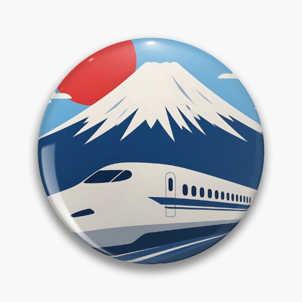 Item preview, Mount Fuji Shinkansen Bullet Train Rising Sun Cherry Blossom designed and sold by KenkonittekiTT.