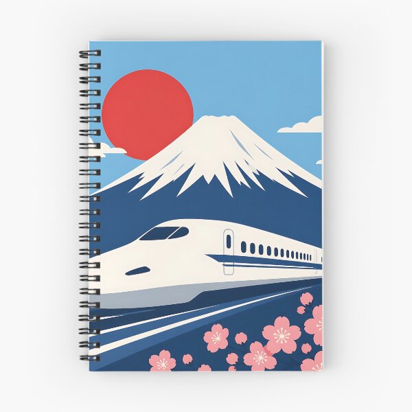 Item preview, Mount Fuji Shinkansen Bullet Train Rising Sun Cherry Blossom designed and sold by KenkonittekiTT.