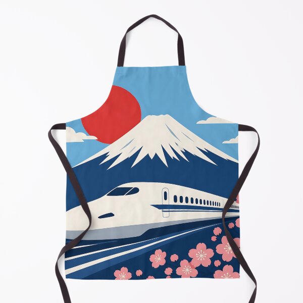 Item preview, Mount Fuji Shinkansen Bullet Train Rising Sun Cherry Blossom designed and sold by KenkonittekiTT.