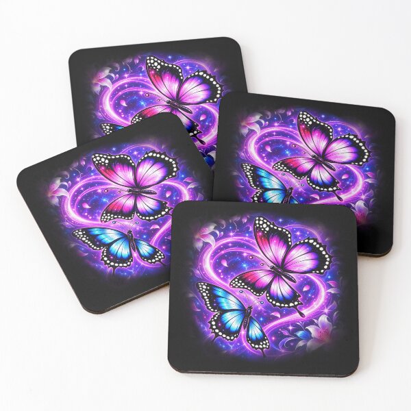 Item preview, Cosmic Butterfly Hearts – Magical Love and Celestial Wings designed and sold by TroviTutto.