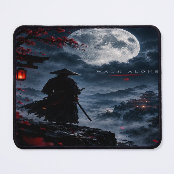 Item preview, MİDNİGHT SAMURAİ JAPANESE WARRİOR MOUSE PAD designed and sold by VISTRAS.