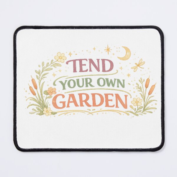 Item preview, Tend Your Own Garden Self Growth Floral Inspirational Quote Design designed and sold by inkoutninja.