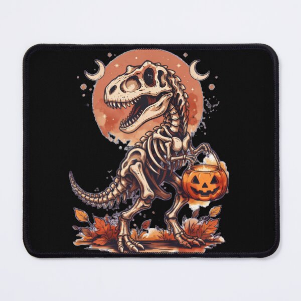 Item preview, Vintage Skeleton T-Rex Halloween Pumpkin Bucket and Harvest Moon Gift designed and sold by Zizo-DR44.