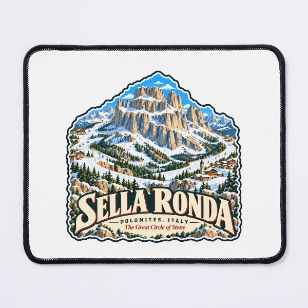 Item preview, Sella Ronda Dolomites Italy The Great Circle Of Stone Skiing Snowboarding Travel Souvenir designed and sold by NeedForParks.