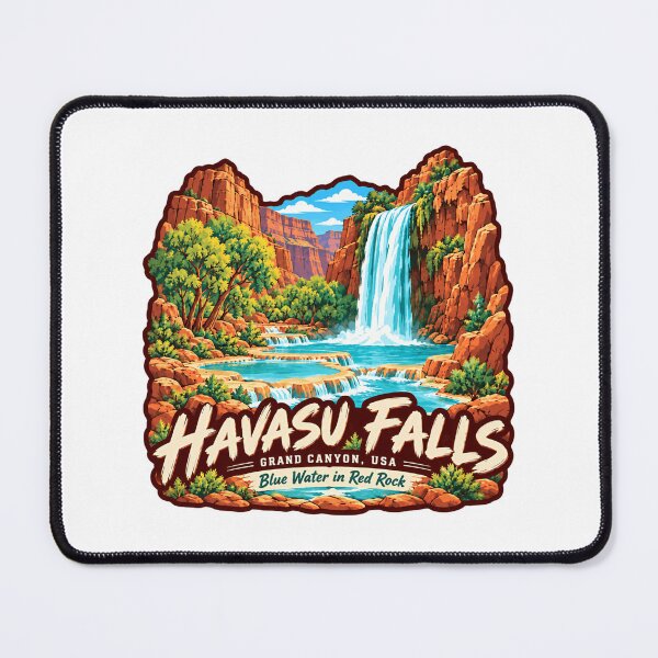 Item preview, Havasu Falls Grand Canyon USA Blue Water In Red Rock National Park Traveler Hiking designed and sold by NeedForParks.