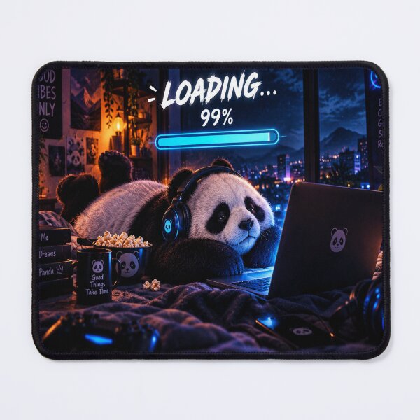 Item preview, Panda Loading 99% Gaming Mouse Pad designed and sold by VISTRAS.
