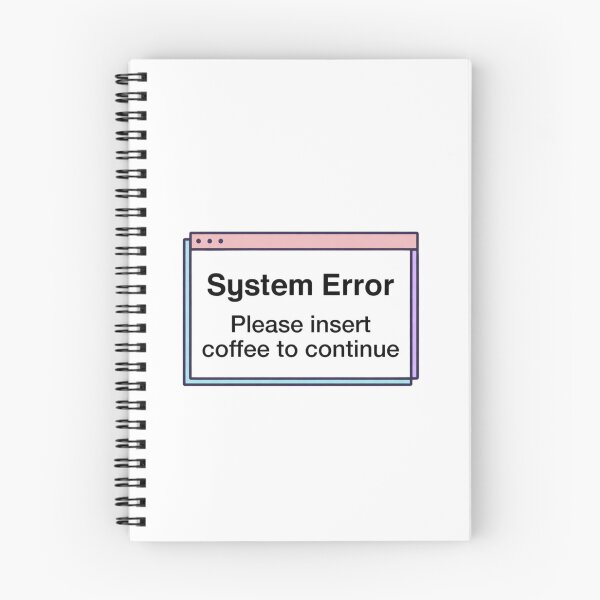 Item preview, System Error Coffee to Continue Pastel Dialog designed and sold by EcoArtTees.