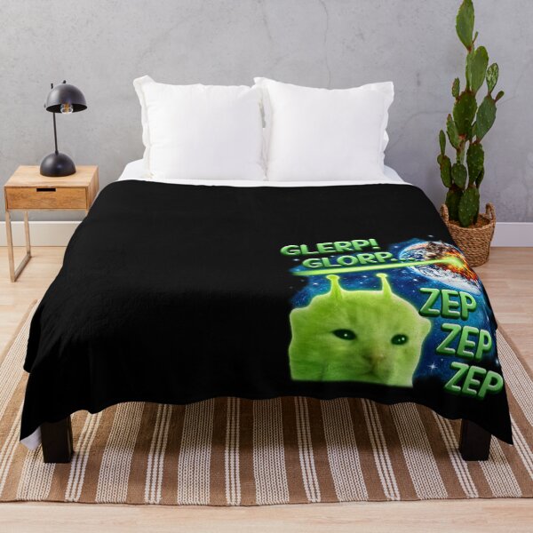 Item preview, Glerp Glorp Funny Alien Cat  designed and sold by ObukiLantara.