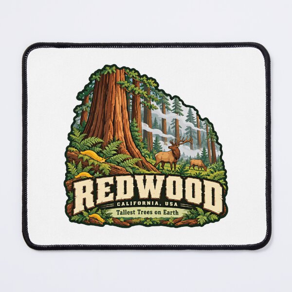 Item preview, Redwood California, USA Tallest Trees On Earth National Park Travel Souvenir designed and sold by NeedForParks.