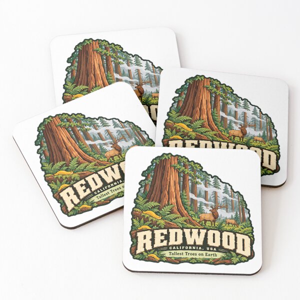 Item preview, Redwood California, USA Tallest Trees On Earth National Park Travel Souvenir designed and sold by NeedForParks.