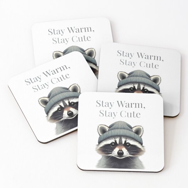 Item preview, Mantente abrigado, mantente adorable. Gorro de invierno de mapache. designed and sold by EcoArtTees.