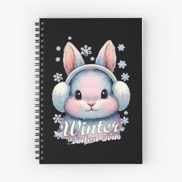 Item preview, Winter Comfort Zone Pastel Bunny in Earmuffs designed and sold by EcoArtTees.