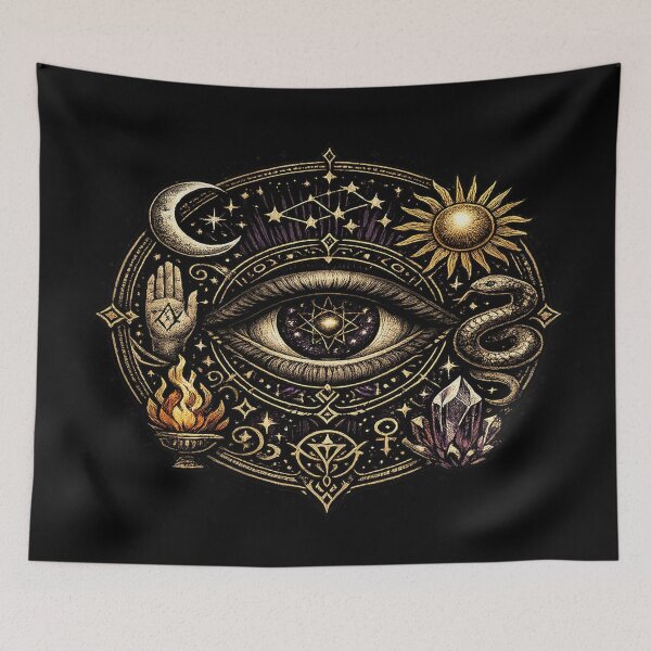 Item preview, Mystical Occult Eye – Esoteric Sigil of Magic designed and sold by TroviTutto.