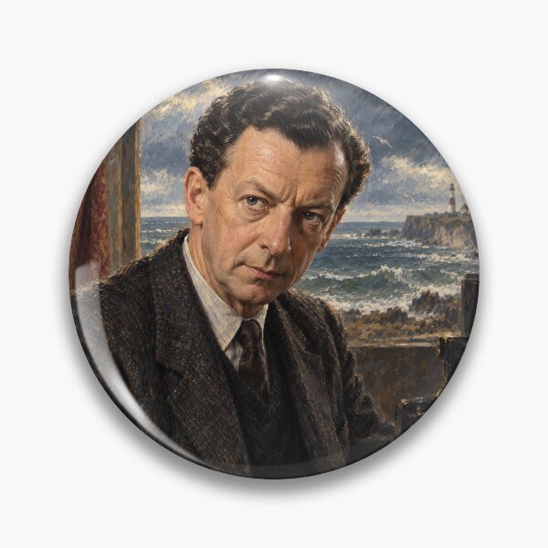 Artikelvorschau, Englischer Meister der Moderne: Benjamin Britten – Ölgemälde aus der Zeit – Meer, Bühne und Gesang entworfen und verkauft von DoReMiStudio.