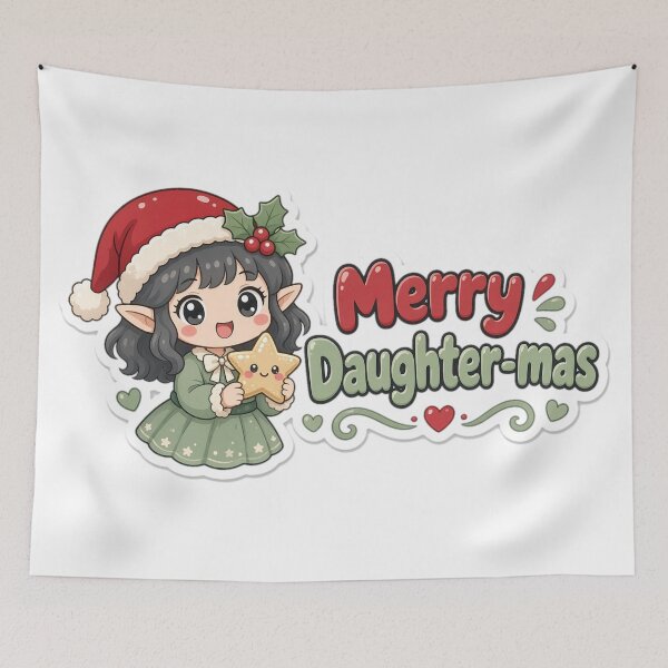 Artikelvorschau, Daughter Christmas Merry Daughter-mas Gift entworfen und verkauft von Soft Merch.
