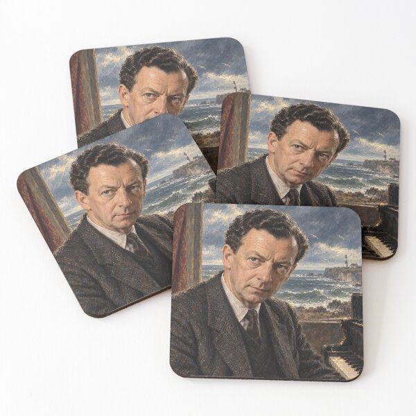 Artikelvorschau, Englischer Meister der Moderne: Benjamin Britten – Ölgemälde aus der Zeit – Meer, Bühne und Gesang entworfen und verkauft von DoReMiStudio.