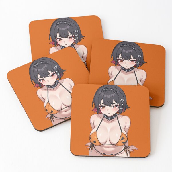 Item preview, Anime Girl in Orange Pumpkin Bikini Spooky Halloween Art designed and sold by Jimakmo.