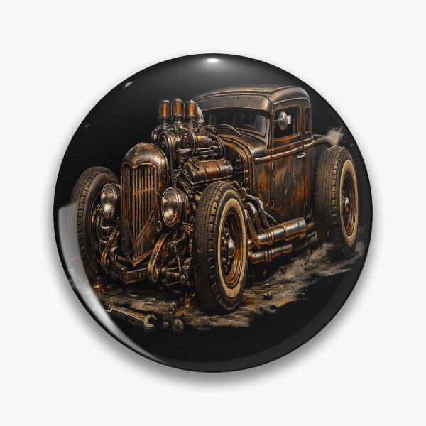 Item preview, Vintage Rat Rod – Rust & Steel Hot Rod Garage designed and sold by TroviTutto.