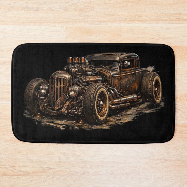 Item preview, Vintage Rat Rod – Rust & Steel Hot Rod Garage designed and sold by TroviTutto.