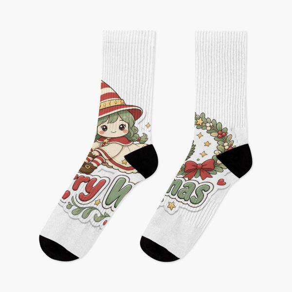 Artikelvorschau, Witchy Christmas Merry Witch-mas Gift entworfen und verkauft von Soft Merch.