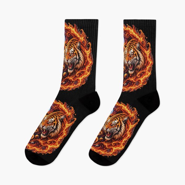 Item preview, Cosmic Yin Yang Tigers – Ice and Fire designed and sold by TroviTutto.