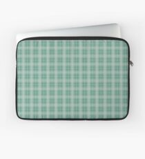 Christmas Green Holly and Ivy Tartan Check Plaid Laptop Sleeve