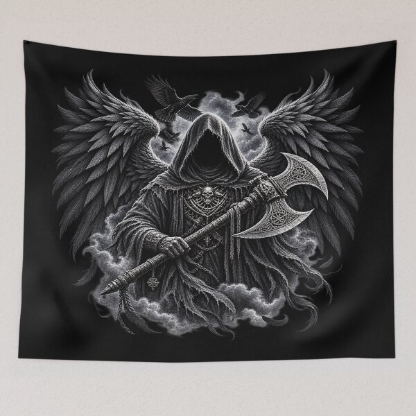 Item preview, Dark Winged Reaper – Gothic Guardian of Shadows designed and sold by TroviTutto.