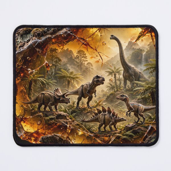 Item preview, Prehistoric Dinosaur World Encased in Amber designed and sold by DreamyWallVibes.