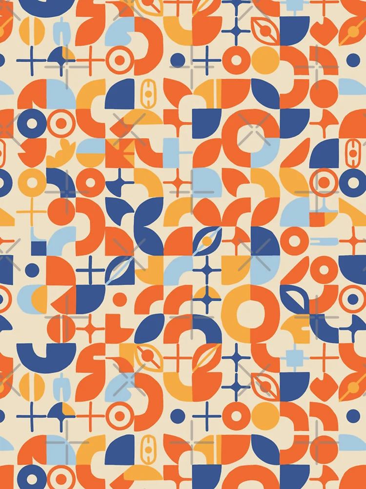 Thumbnail 4 of 4, iPhone Case, Colorful Abstract Mid Century Geometric Seamless Pattern designed and sold by SbRandomLab.