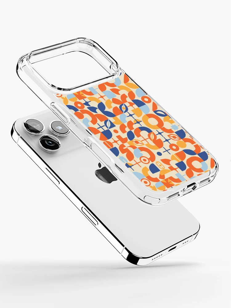Thumbnail 2 of 5, iPhone Case, Colorful Abstract Mid Century Geometric Seamless Pattern designed and sold by SbRandomLab.