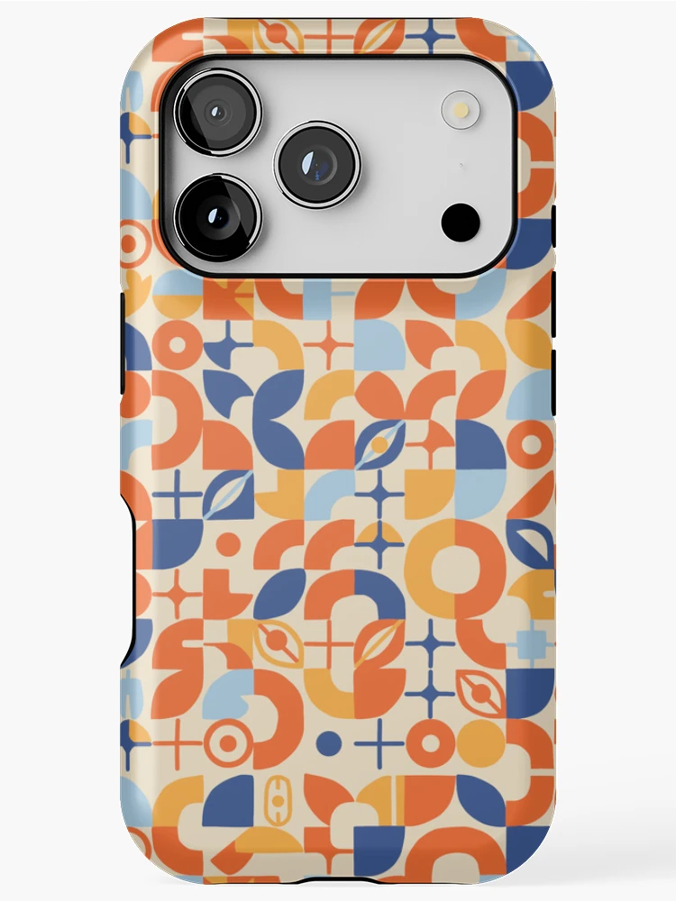 Thumbnail 1 of 4, iPhone Case, Colorful Abstract Mid Century Geometric Seamless Pattern designed and sold by SbRandomLab.