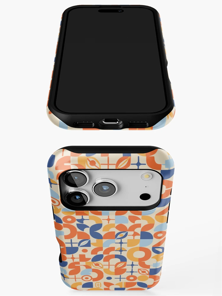 Thumbnail 3 of 4, iPhone Case, Colorful Abstract Mid Century Geometric Seamless Pattern designed and sold by SbRandomLab.