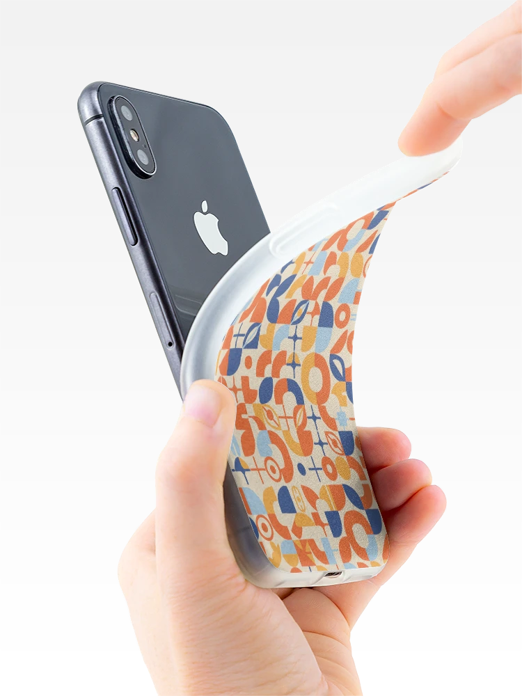 Thumbnail 4 of 5, iPhone Case, Colorful Abstract Mid Century Geometric Seamless Pattern designed and sold by SbRandomLab.