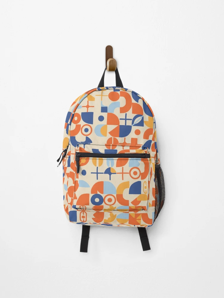 Thumbnail 1 of 3, Backpack, Colorful Abstract Mid Century Geometric Seamless Pattern designed and sold by SbRandomLab.