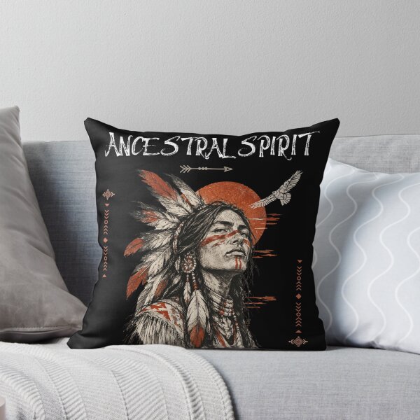 Item preview, Ancestral Spirit Indigenous Portrait Vintage Native Art designed and sold by KaBaRen.