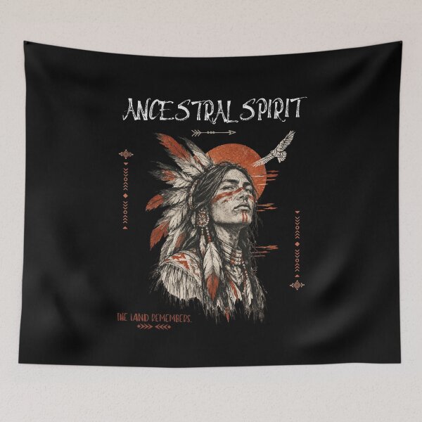 Item preview, Ancestral Spirit Indigenous Portrait Vintage Native Art designed and sold by KaBaRen.