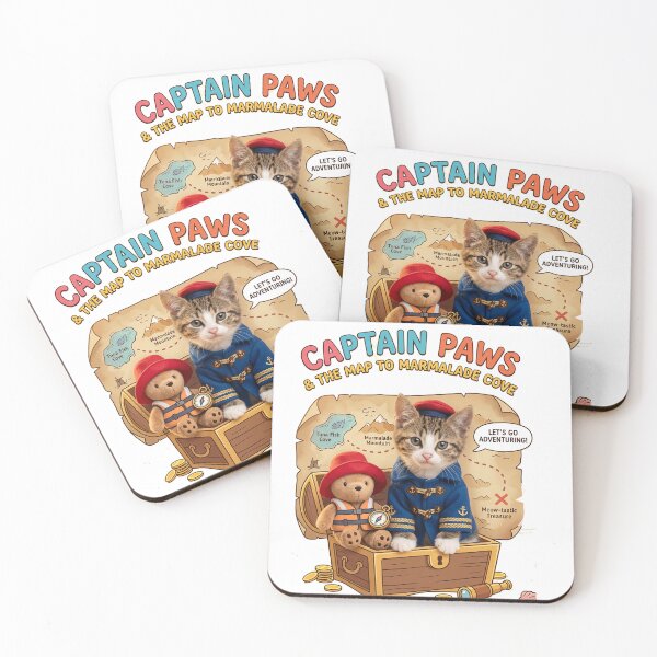 Item preview, Captain Paws & The Map To Biscuit Hill - Cute Adventure Kitten designed and sold by MeliMedO Art.