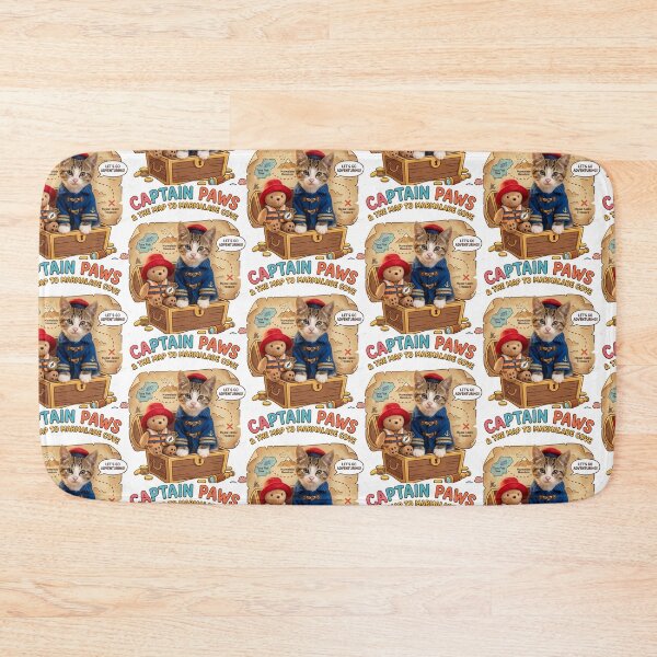 Item preview, Captain Paws & The Map To Biscuit Hill - Cute Adventure Kitten designed and sold by MeliMedO Art.