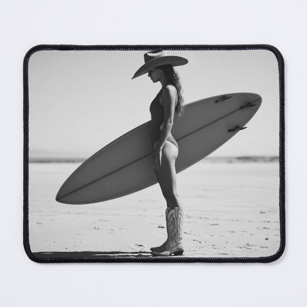 Item preview, Cowgirl Surfboard Western Beach designed and sold by SurfolioPrints.