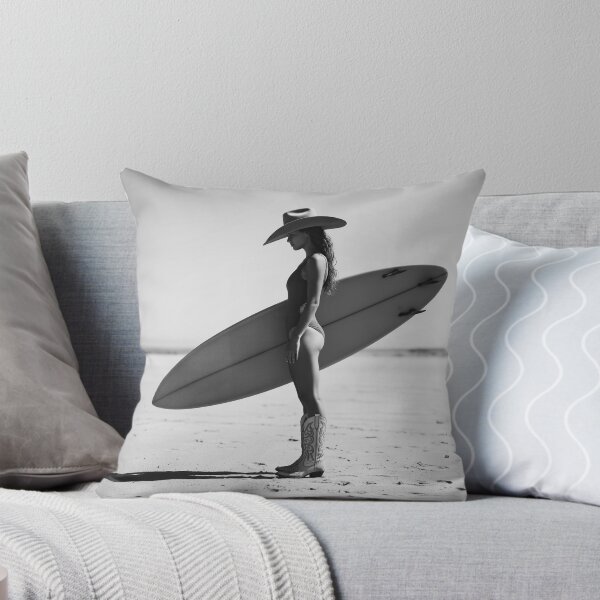 Item preview, Cowgirl Surfboard Western Beach designed and sold by SurfolioPrints.