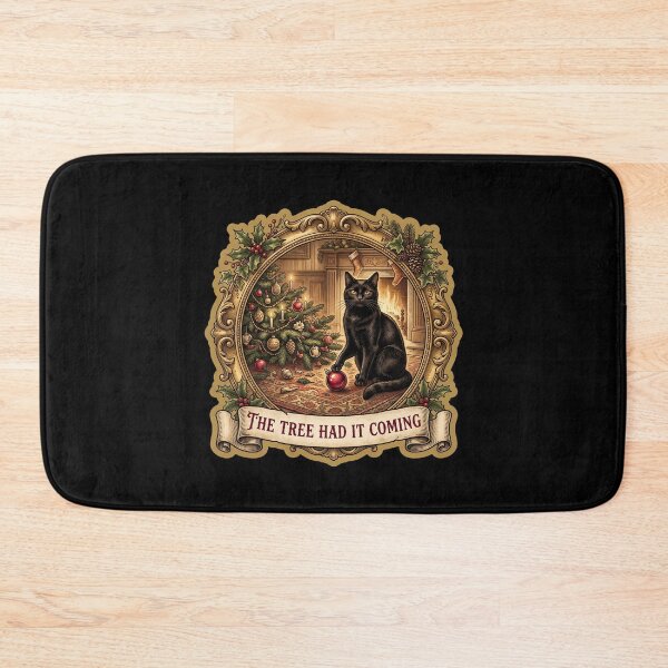 Item preview, Black Cat Vintage Christmas — Tree Had It Coming designed and sold by TheCalmEdit.