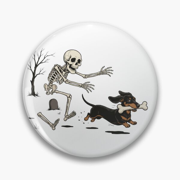 Item preview, Funny Skeleton Dachshund T-Shirt – Halloween Wiener Dog Bone Thief designed and sold by elisarasada.