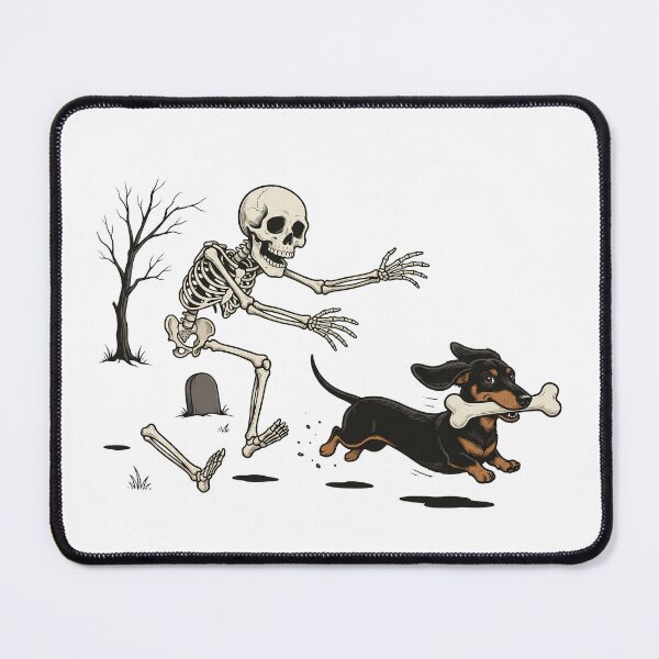 Item preview, Funny Skeleton Dachshund T-Shirt – Halloween Wiener Dog Bone Thief designed and sold by elisarasada.