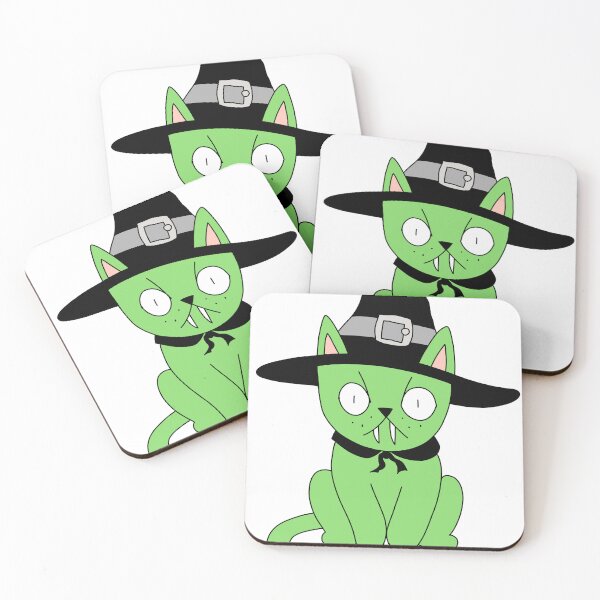 Item preview, Cat Witch - green designed and sold by motherbrainart.