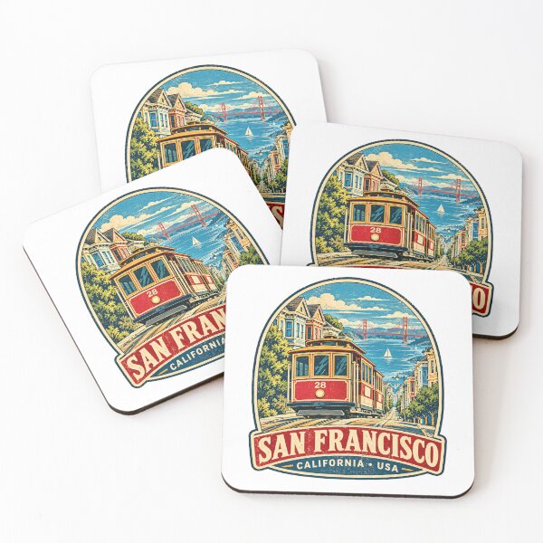 Item preview, San Francisco Cable Car Vintage Travel Badge California designed and sold by Globalcitytees.