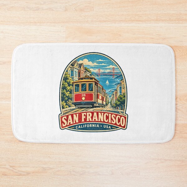 Item preview, San Francisco Cable Car Vintage Travel Badge California designed and sold by Globalcitytees.