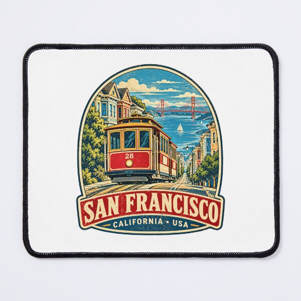 Item preview, San Francisco Cable Car Vintage Travel Badge California designed and sold by Globalcitytees.