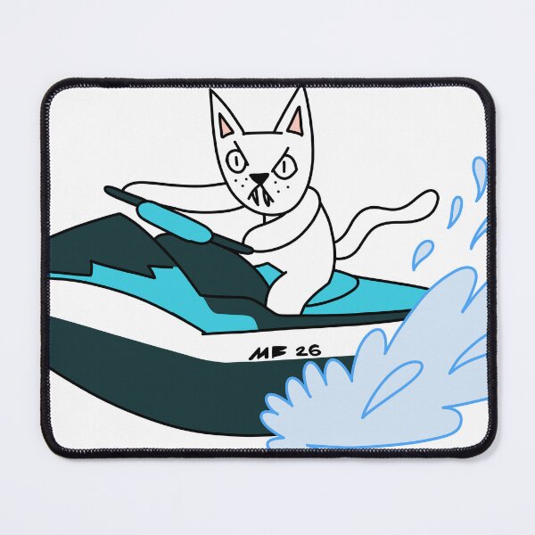 Item preview, MEAN CAT JET SKI designed and sold by motherbrainart.