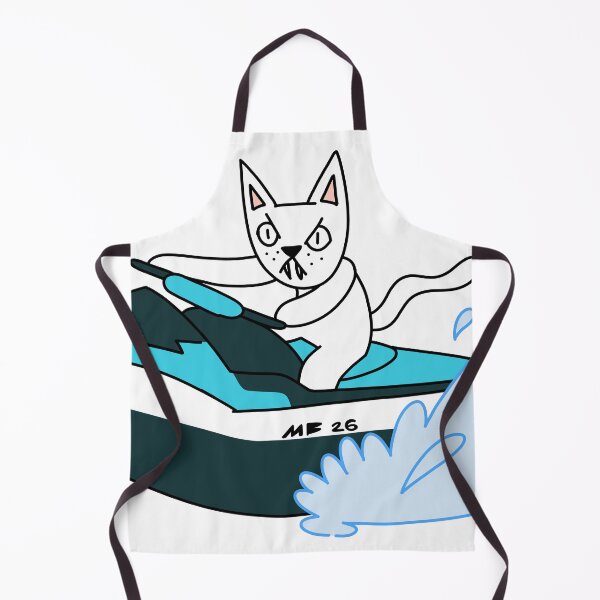 Item preview, MEAN CAT JET SKI designed and sold by motherbrainart.